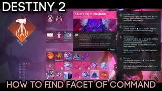 How to Get Facet of Command  Prismatic Fragments  DESTINY 2 [upl. by Josephson164]