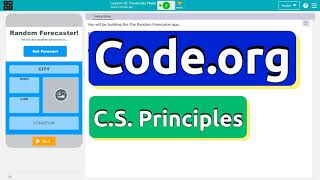 Codeorg Lesson 12 Traversals a Random Forecaster App  Activity Guide  Answer Tutorial  Unit 6 [upl. by Lakim]