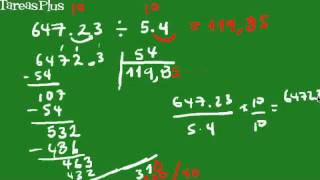 división de números decimales forma corta [upl. by Gavra]