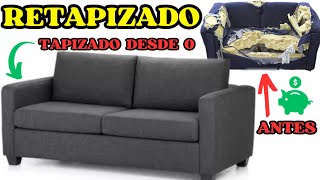 APRENDE A RETAPIZAR TU SILLON VIEJO PASO A PASO tapiceria tutorial diy [upl. by Akcire777]