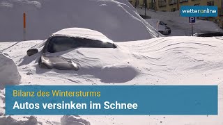 Autos versinken im Schnee Schneemassen in Österreich [upl. by Ettenil691]