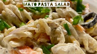 Mayo pasta salad  Cold pasta salad recipe  Homemade Mayonnaise [upl. by Fry]