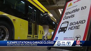 Shuttle buses in use after crash at MBTA station [upl. by Hasila]