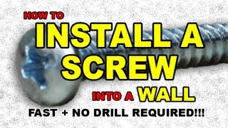 How to INSTALL a SCREW into a WALL anchor drywall [upl. by Kruter]