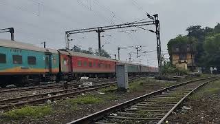 MumbaiHowrah SF Mail  Arrival at Kharagpur Jn [upl. by Atsirtal]