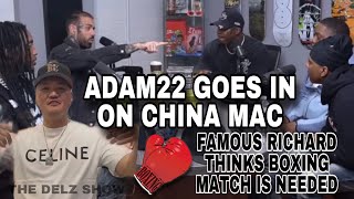 ADAM22 Goes In on China MacFamouss Richard Wants Boxing Match Bricc Baby says He sensitive [upl. by Lothair]