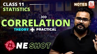 CORRELATION class 11 ONE SHOT  Complete Chapter  statistics by GAURAV JAIN [upl. by Ardnuaek264]