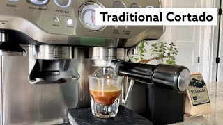 How To Make A Cortado At Home Using A Breville Barista Express [upl. by Anyr]