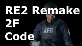 Resident Evil 2 remake 2019 2F Locker Room code [upl. by Cadmann608]