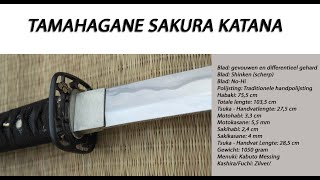 Tamahagane Sakura Katana  Samurai Zwaard [upl. by Dorice]