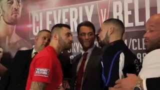 NATHAN CLEVERLY v TONY BELLEW HEATED HEAD TO HEAD  FINAL PRESS CONFERENCE  REPEAT OR REVENGE [upl. by Larual654]