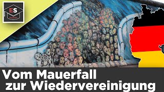 Vom Mauerfall zur Wiedervereinigung  Untergang der DDR  Mauerfall  Wiedervereinigung  erklärt [upl. by Wallraff]