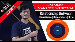 Relationship Between Recoverable Cascadeless Strict Schedule  DBMS Gate lectures [upl. by Ynohtnanhoj419]