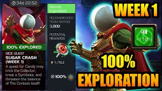 USE THESE BUFFS TO CHEESE  Sugar Crash Week 1 100 Exploration Easy  Marvel Contest of Champions [upl. by Elbart547]