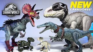 NEW CARNIVORES Jurassic World Ultimasaurus Baryonyx TRex Indominus Rex Indoraptor Carnotaurus [upl. by Maro]