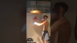 Aadam Naseem Hamed Training on speed bag  آدم نسيم حميد [upl. by Sharona]