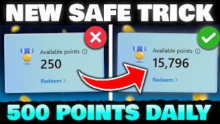 Microsoft Rewards Get 500 Points Daily  New Safest Trick 2024  New Update [upl. by Anikes]