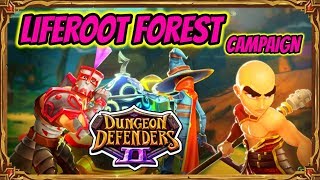 Dungeon Defenders 2  Campaign  Liferoot Forest [upl. by Eamanna]