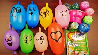 Making Slime With Balloons And Store Bought Slime  Relaxing Slime [upl. by Hakaber898]