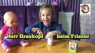 HANNAH SPIELT FRISEUR und Herr GraskopfEi muss leiden 💇🏻‍♂️ Wir sähen Gras in einem Ei 🥚 [upl. by Aikam136]