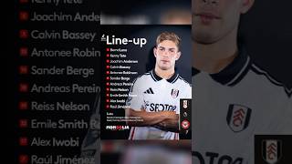 Fulham LIVE LINEUP fulham premierleague football adidas emilesmithrowe iwobi muniz pereira [upl. by Hazem]