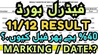 Federal Board HSSC Result Update 2nd Annual 2024 [upl. by Doralin980]