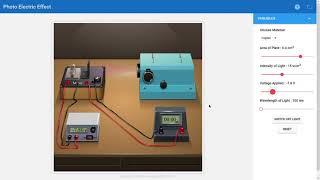 Photoelectric Effect Experiment Virtual Lab Vlab [upl. by Assenay405]