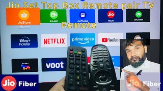 How To Pair Jio Set Box Remote And TV Remote Volume And On Off  Jio Set Box Remote [upl. by Ymeon]