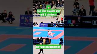 Italy won their second Gold with 2 takedowns Timing Timing Timing karatevenice2024 [upl. by Atelra]