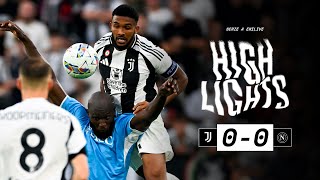 HIGHLIGHTS SERIE A  Juventus 00 Napoli  The MottaConte duel ends with a draw [upl. by Ahsienauq]