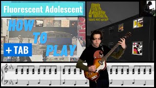 Fluorescent Adolescent by Arctic Monkeys Bass cover  Play along Tab [upl. by Sarid530]