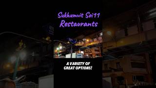 Sukhumvit Soi 11 Bangkok Popular Restaurants🇹🇭 travelthailand mustvisit sukhumvit [upl. by Notyalc439]