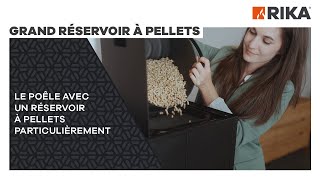 Le poêle avec un réservoir à pellets particulièrement grand  RIKA  FR [upl. by Nahaj]