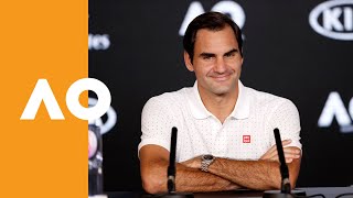 Roger Federer quotIm happy to be back herequot  Australian Open 2020 Press Conference [upl. by Hildick]