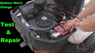 How to Test the Charging System on Small Engine Equipment  Battery not Charging Fix [upl. by Enamrahs]