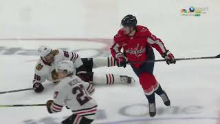 Alex Alexeyevs beautiful hip check against Athanasiou from Blackhawks 23 mar 2023 [upl. by Noir]