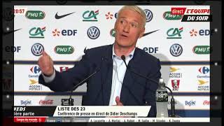 LISTE DES 23 POUR LE MONDIAL EXPLICATION DE DIDIER DESCHAMPS [upl. by Oilcareh446]