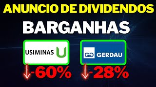 USIMINAS OU GERDAU GGBR4 GOAU4 OU USIM5 ANUNCIO DE DIVIDENDOS 2T22 PREÇO JUSTO PREÇO ALVO [upl. by Ennayk33]