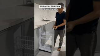 kitchen set aluminium kabinet bawah project ibu Lulu Tangerang kitchensetaluminium [upl. by Meier]