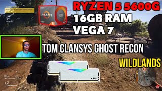 Tom Clancys Ghost Recon Wildlands Ryzen 5 5600G 16 GB Ram Vega 7 Benchmark [upl. by Annuahs]