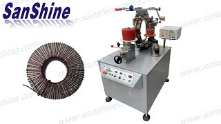 Automatic supper big toroid coil winding machinewire SS1000 SS1001 SS1002 diameter 3 5mm [upl. by Rehpotsirhc686]