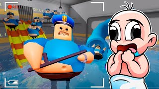 ESCAPA DE LA PRISION DE PARQUE ACUATICO 😱 BEBE NOOB ESCAPA WATERPARK BARRYS PRISON RUN EN ROBLOX [upl. by Cleaves]