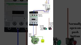 single phase motor connection with magnetic contactor wiring diagram [upl. by Terence180]