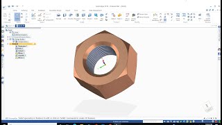 87 Solid edge tutorial  create hex nut in solid edge  hex nut 3d model in solid edge st10 [upl. by Regen]