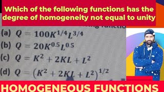 homogeneous functions in economics  homogeneous of degree one meaning homogenous [upl. by Quillan]