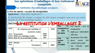 LA COMPTABILITE GENERALE  la restitution demballage 2 avec des exercices corrigés [upl. by Clarice360]