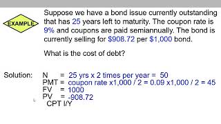 8 of 17 Ch14  Cost of debt explanation amp example [upl. by Patricio46]