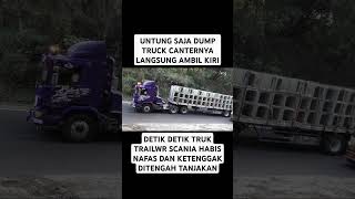 Muatan Beton U Ditch Truk Eropa Juga Bisa Ketenggak scaniatrucks trailertruck [upl. by Eneirda]