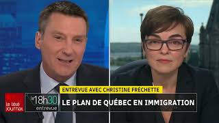 Plan en immigration  entrevue avec Christine Fréchette [upl. by Arraeis29]