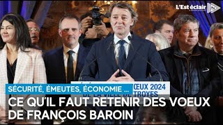 Ce quil faut retenir des vœux de François Baroin [upl. by Aynatal488]